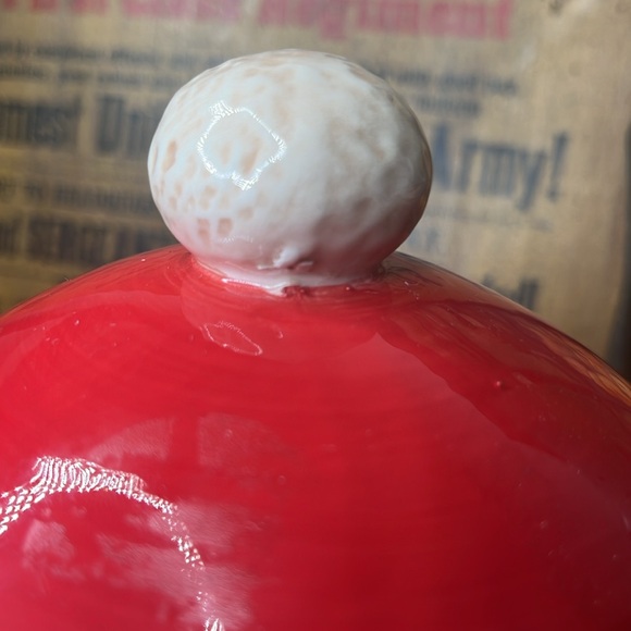 New santa Gnome Cookie Jar Lid Canister Container Red 8.5” - Picture 14 of 15